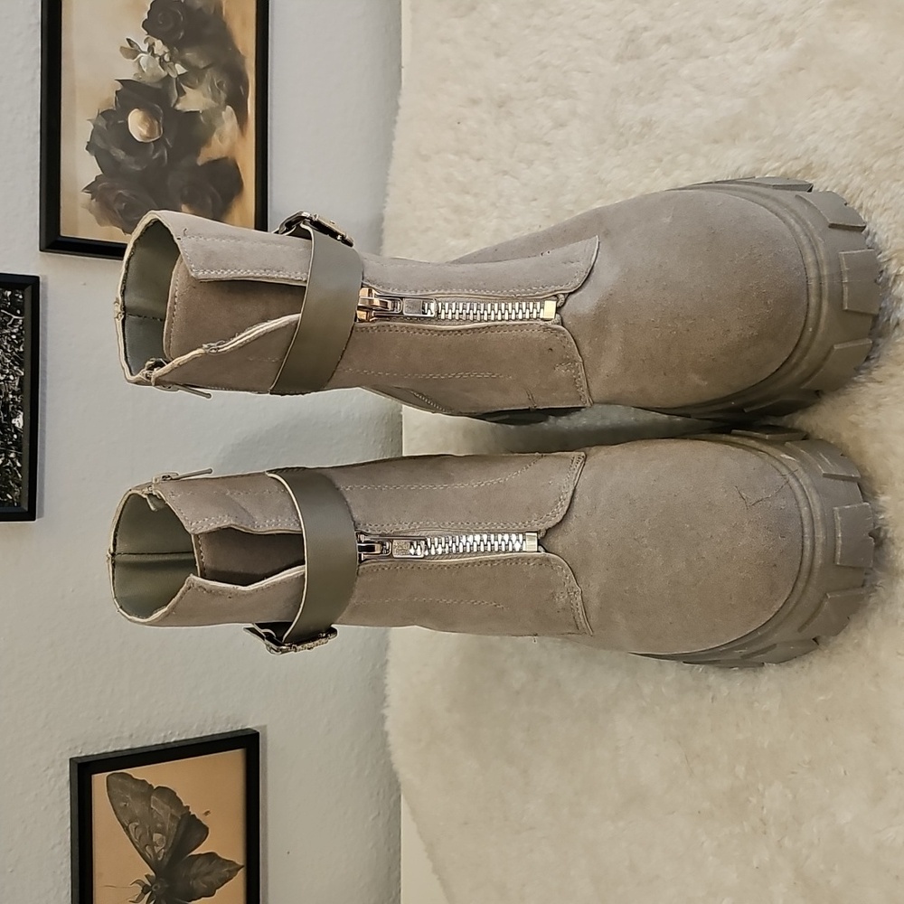 NWOT - Never Worn! Faux Suede Platform Boots